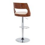 Cecina Cream Mid-Century Modern Adjustable Swivel Barstool (Set of 2) 16 Cecina Cream Mid-Century Modern Adjustable Swivel Barstool (Set of 2)