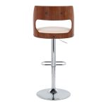 Cecina Cream Mid-Century Modern Adjustable Swivel Barstool (Set of 2) 17 Cecina Cream Mid-Century Modern Adjustable Swivel Barstool (Set of 2)