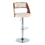 Cecina Cream Swivel Mid-Century Modern Barstool (Set of 2)