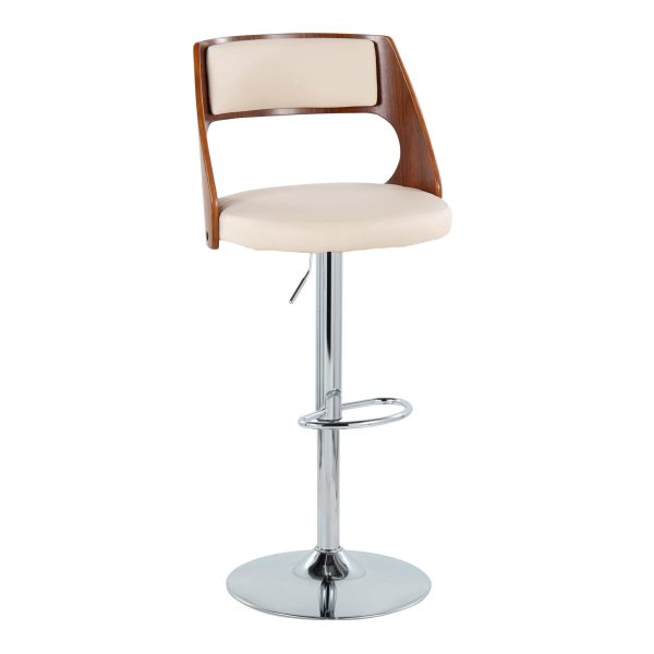 Cecina Cream Swivel Mid Century Modern Barstool Set of 2 1