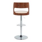 Cecina Cream Swivel Mid-Century Modern Barstool (Set of 2)