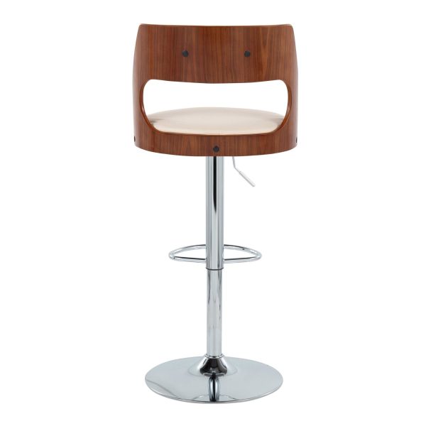 Cecina Cream Swivel Mid Century Modern Barstool Set of 2 4