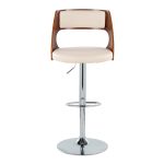 Cecina Cream Swivel Mid-Century Modern Barstool (Set of 2)