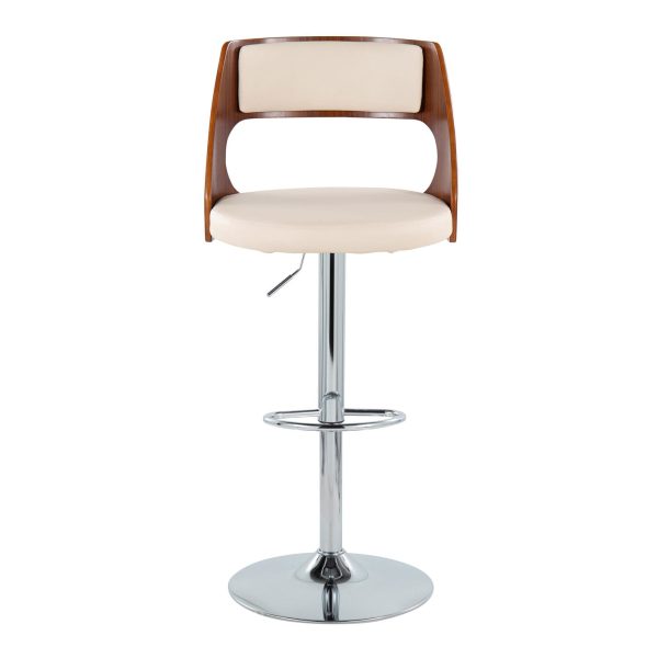 Cecina Cream Swivel Mid Century Modern Barstool Set of 2 5