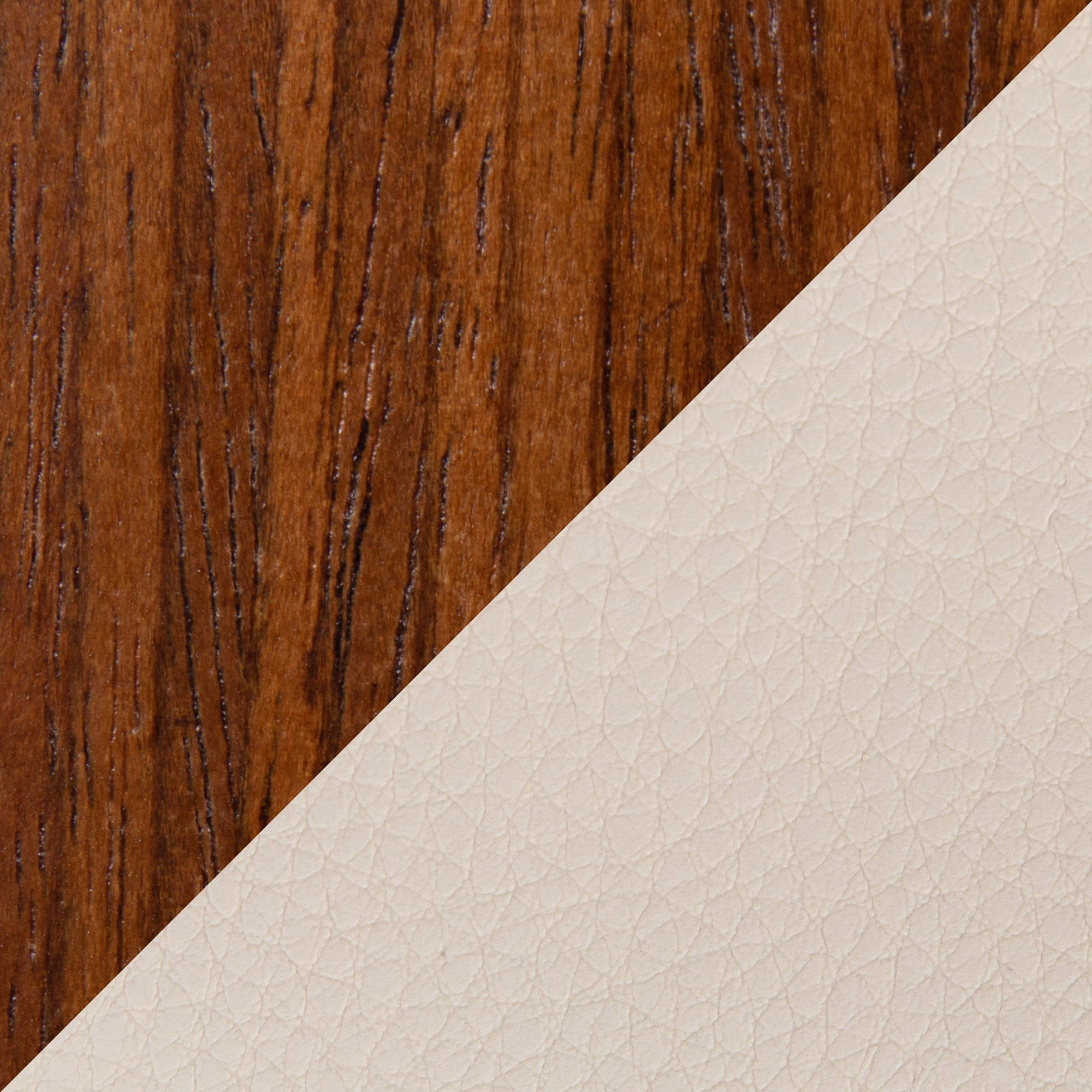 Cecina Mid-Century Walnut and Cream Swivel Barstools (Set of 2) 11 Cecina Mid-Century Walnut and Cream Swivel Barstools (Set of 2) - Image 11