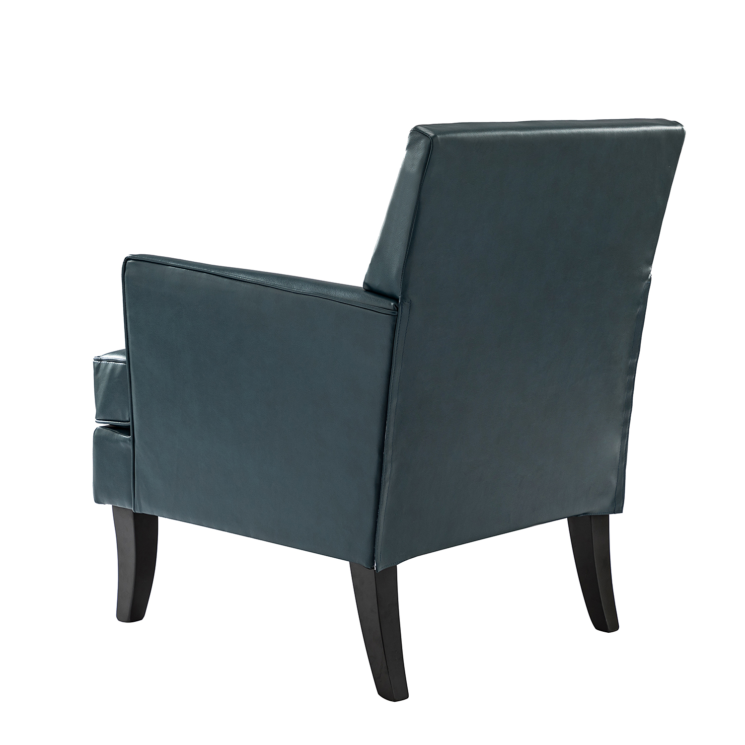 Celadon Brown Vegan Leather Nailhead Trim Accent Armchair 3 Celadon Brown Vegan Leather Nailhead Trim Accent Armchair - Image 3