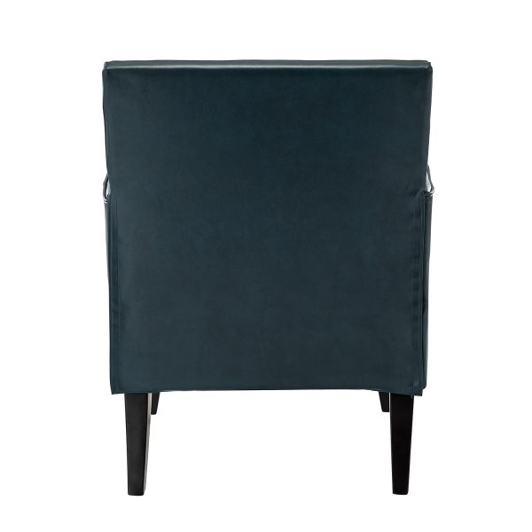 Celadon Brown Vegan Leather Nailhead Trim Accent Armchair 3