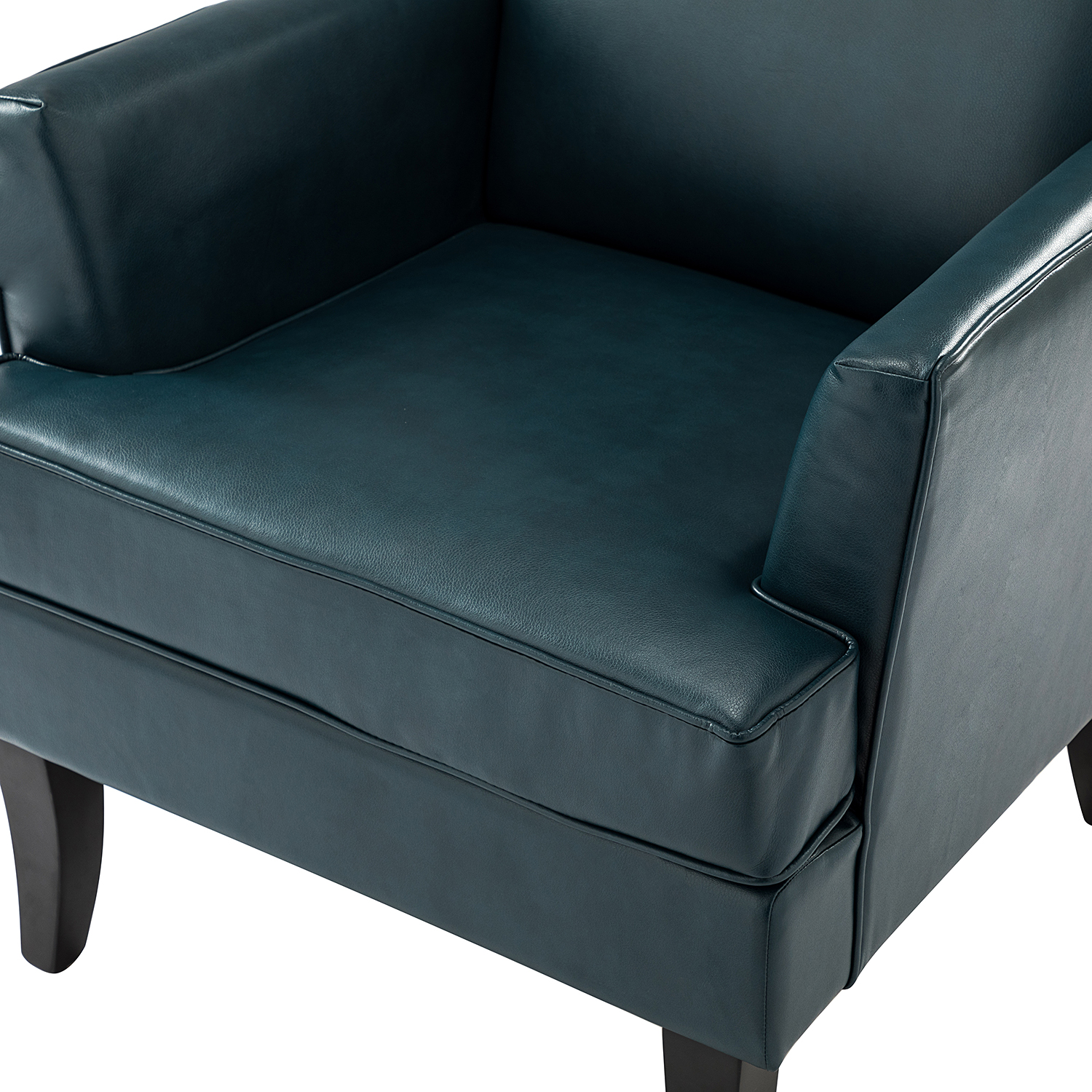 Celadon Brown Vegan Leather Nailhead Trim Accent Armchair 5 Celadon Brown Vegan Leather Nailhead Trim Accent Armchair - Image 5