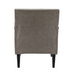 Celadon Grey Vegan Leather Nailhead Trim Accent Armchair 9 Celadon Grey Vegan Leather Nailhead Trim Accent Armchair