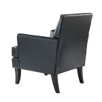 Celadon Navy Vegan Leather Nailhead Trim Accent Armchair 8 Celadon Navy Vegan Leather Nailhead Trim Accent Armchair