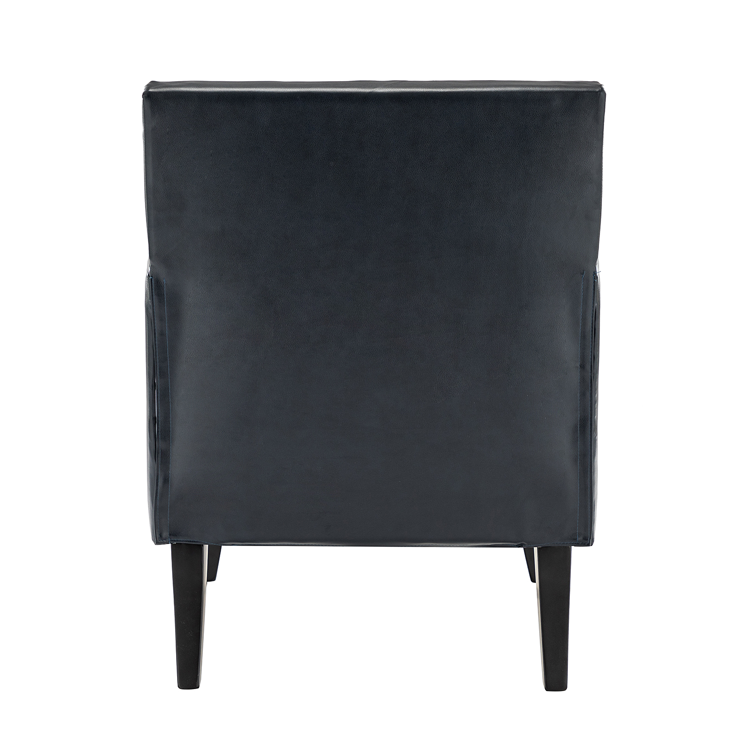 Celadon Navy Vegan Leather Nailhead Trim Accent Armchair 4 Celadon Navy Vegan Leather Nailhead Trim Accent Armchair - Image 4