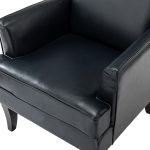 Celadon Navy Vegan Leather Nailhead Trim Accent Armchair 10 Celadon Navy Vegan Leather Nailhead Trim Accent Armchair