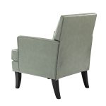 Celadon Sage Vegan Leather Nailhead Trim Armchair 8 Celadon Sage Vegan Leather Nailhead Trim Armchair