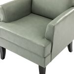 Celadon Sage Vegan Leather Nailhead Trim Armchair 10 Celadon Sage Vegan Leather Nailhead Trim Armchair