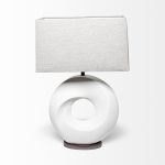 Celtica (26.8"H) White Resin Ring-Shaped Base Table Lamp