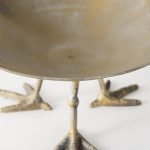 Chadwick II 13L x 13W Gold Metal Webbed Feet Bowl