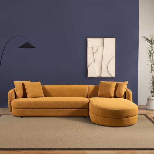 ChandlerCognacBoucleRightSectionalSofa 4