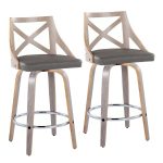 Charlotte 26 Farmhouse Light Grey Swivel Counter Stools (Set of 2) 13 Charlotte 26 Farmhouse Light Grey Swivel Counter Stools (Set of 2)