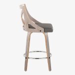 Charlotte 26 Farmhouse Light Grey Swivel Counter Stools (Set of 2) 15 Charlotte 26 Farmhouse Light Grey Swivel Counter Stools (Set of 2)