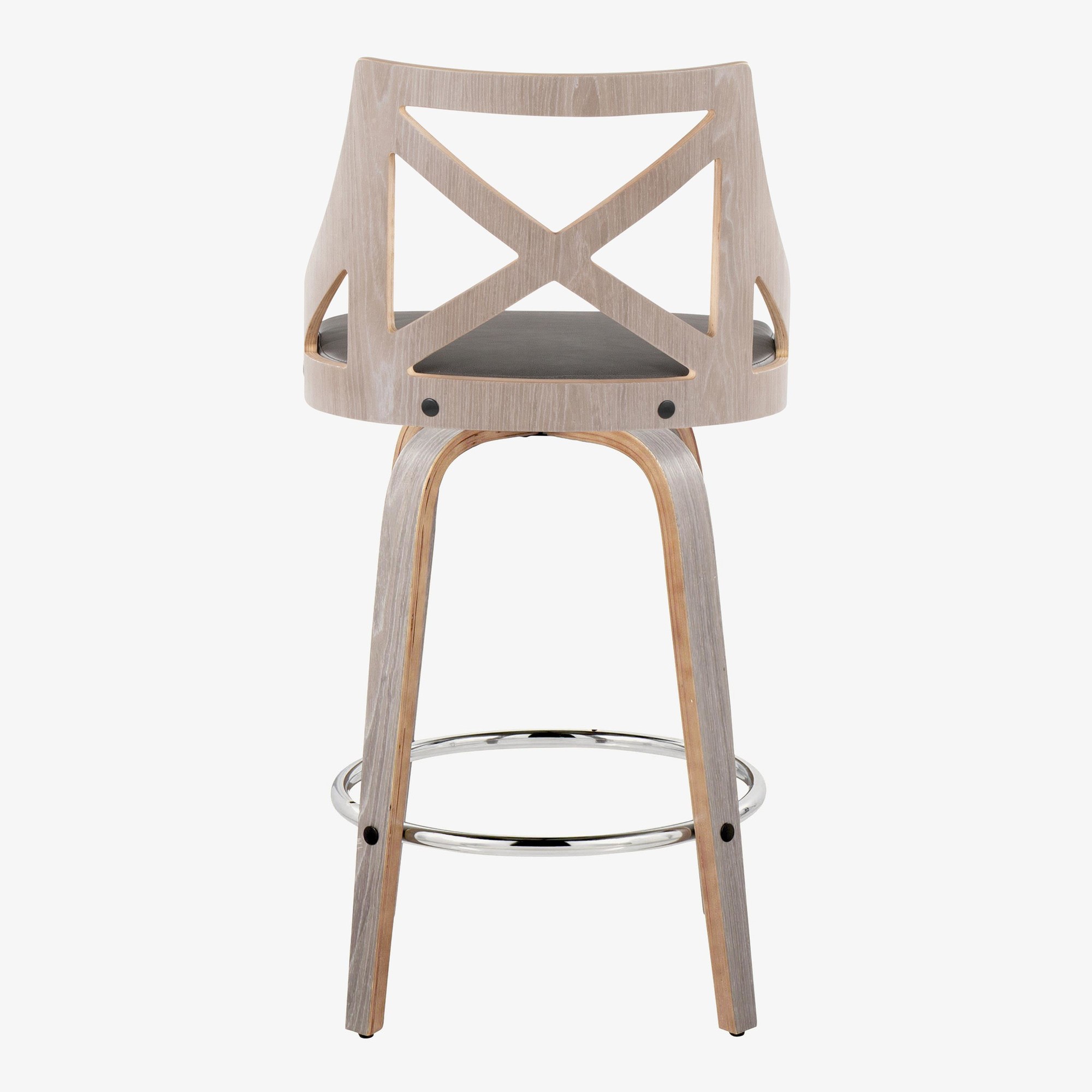 Charlotte 26 Farmhouse Light Grey Swivel Counter Stools (Set of 2) 7 Charlotte 26 Farmhouse Light Grey Swivel Counter Stools (Set of 2) - Image 7