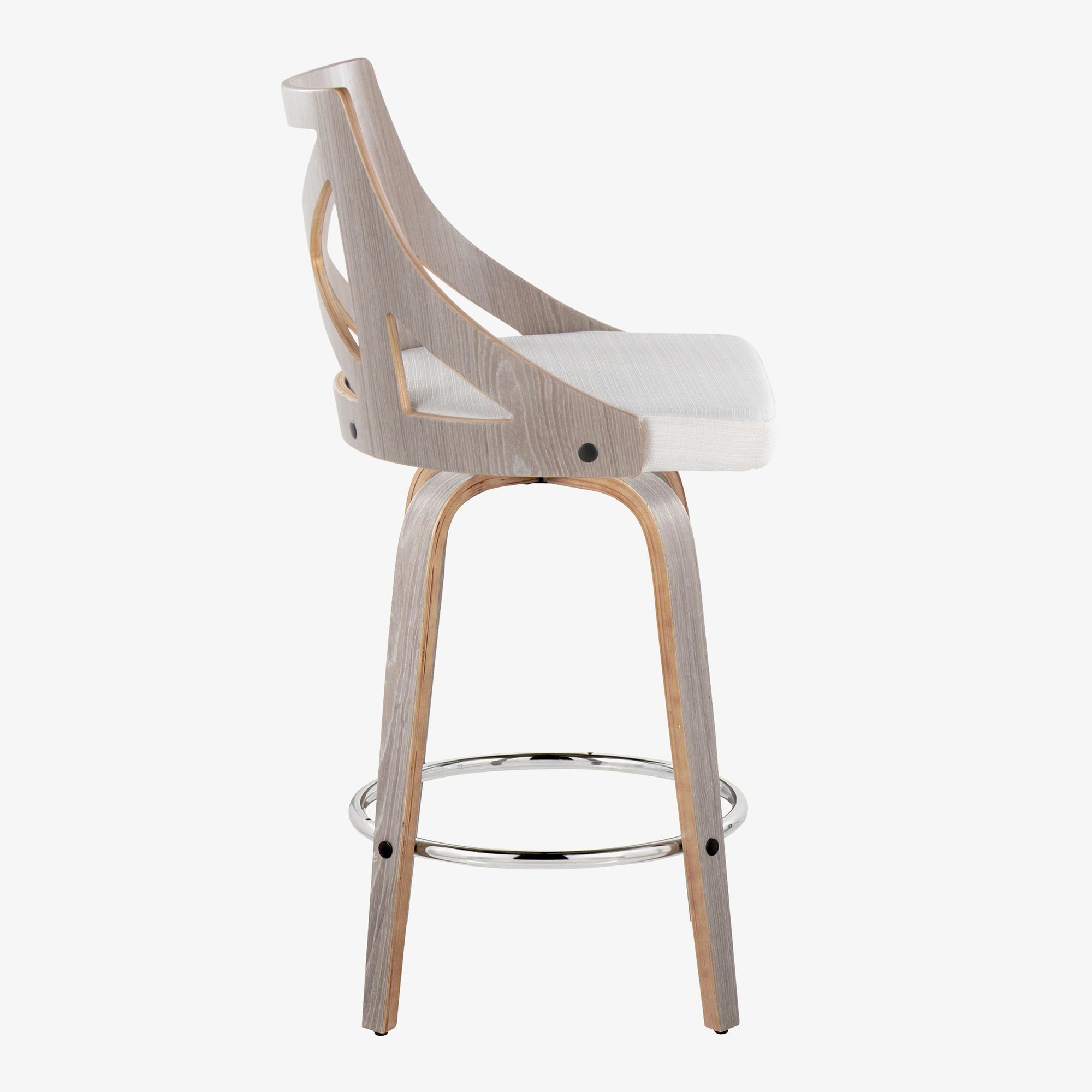 Charlotte 26 Farmhouse Swivel Counter Stools Light Grey (Set of 2) 7 Charlotte 26 Farmhouse Swivel Counter Stools Light Grey (Set of 2) - Image 7