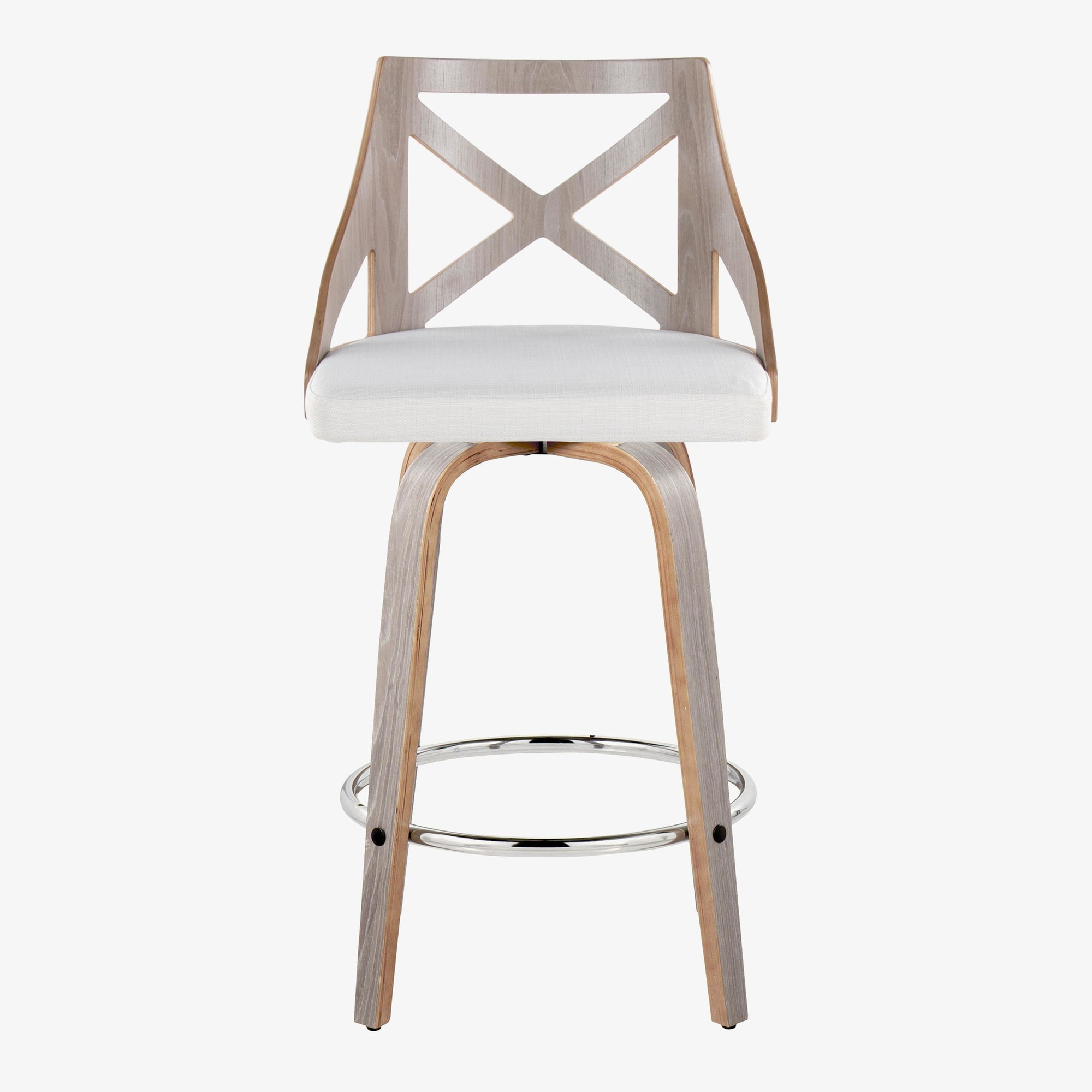 Charlotte 26 Farmhouse Swivel Counter Stools Light Grey (Set of 2) 10 Charlotte 26 Farmhouse Swivel Counter Stools Light Grey (Set of 2) - Image 10