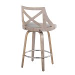 Charlotte 26-Inch Light Grey Farmhouse Swivel Counter Stools (Set of 2) 14 Charlotte 26-Inch Light Grey Farmhouse Swivel Counter Stools (Set of 2)