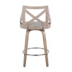 Charlotte 26-Inch Light Grey Farmhouse Swivel Counter Stools (Set of 2) 15 Charlotte 26-Inch Light Grey Farmhouse Swivel Counter Stools (Set of 2)