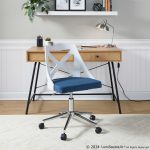 Charlotte Blue Farmhouse Fabric Swivel Office Chair 11 Charlotte Blue Farmhouse Fabric Swivel Office Chair