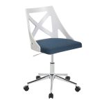 Charlotte Blue Farmhouse Fabric Swivel Office Chair 12 Charlotte Blue Farmhouse Fabric Swivel Office Chair