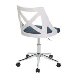 Charlotte Blue Farmhouse Fabric Swivel Office Chair 14 Charlotte Blue Farmhouse Fabric Swivel Office Chair
