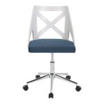 Charlotte Blue Farmhouse Fabric Swivel Office Chair 16 Charlotte Blue Farmhouse Fabric Swivel Office Chair