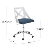 Charlotte Blue Farmhouse Fabric Swivel Office Chair 17 Charlotte Blue Farmhouse Fabric Swivel Office Chair