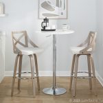 Charlotte Farmhouse Adjustable Swivel Barstool Cream Fabric (Set of 2) 14 Charlotte Farmhouse Adjustable Swivel Barstool Cream Fabric (Set of 2)