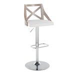 Charlotte Farmhouse Adjustable Swivel Barstool Cream Fabric (Set of 2) 16 Charlotte Farmhouse Adjustable Swivel Barstool Cream Fabric (Set of 2)