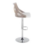 Charlotte Farmhouse Adjustable Swivel Barstool Cream Fabric (Set of 2) 17 Charlotte Farmhouse Adjustable Swivel Barstool Cream Fabric (Set of 2)