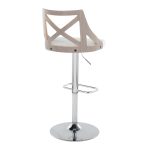 Charlotte Farmhouse Adjustable Swivel Barstool Cream Fabric (Set of 2) 18 Charlotte Farmhouse Adjustable Swivel Barstool Cream Fabric (Set of 2)
