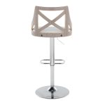 Charlotte Farmhouse Adjustable Swivel Barstool Cream Fabric (Set of 2) 19 Charlotte Farmhouse Adjustable Swivel Barstool Cream Fabric (Set of 2)