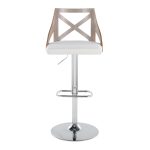 Charlotte Farmhouse Adjustable Swivel Barstool Cream Fabric (Set of 2) 20 Charlotte Farmhouse Adjustable Swivel Barstool Cream Fabric (Set of 2)