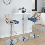 Charlotte Farmhouse Blue Adjustable Swivel Barstools (Set of 2) 10 Charlotte Farmhouse Blue Adjustable Swivel Barstools (Set of 2)