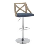 Charlotte Farmhouse Blue Adjustable Swivel Barstools (Set of 2) 12 Charlotte Farmhouse Blue Adjustable Swivel Barstools (Set of 2)