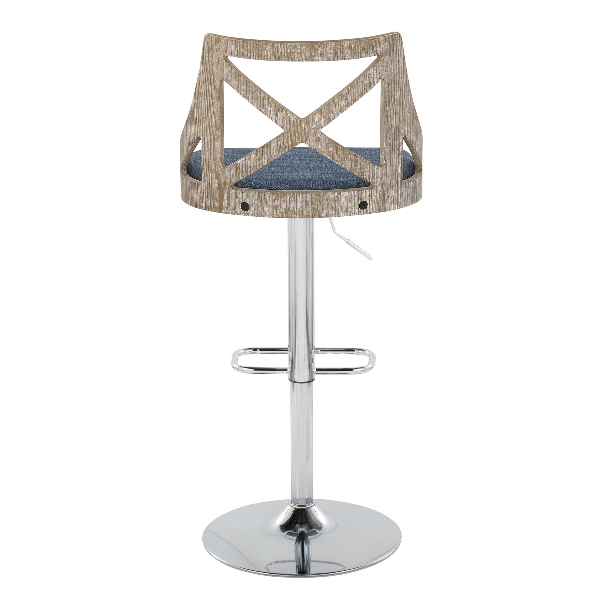 Charlotte Farmhouse Blue Adjustable Swivel Barstools (Set of 2) 7 Charlotte Farmhouse Blue Adjustable Swivel Barstools (Set of 2) - Image 7