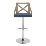 Charlotte Farmhouse Blue Adjustable Swivel Barstools (Set of 2) 16 Charlotte Farmhouse Blue Adjustable Swivel Barstools (Set of 2)
