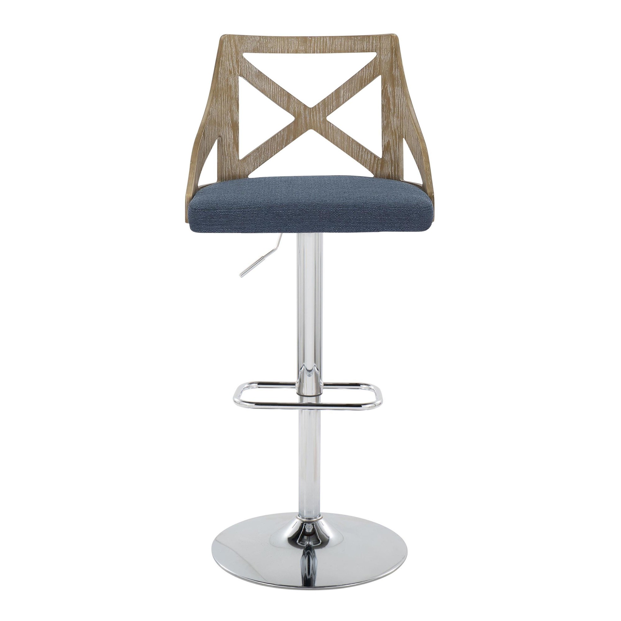 Charlotte Farmhouse Blue Adjustable Swivel Barstools (Set of 2) 8 Charlotte Farmhouse Blue Adjustable Swivel Barstools (Set of 2) - Image 8