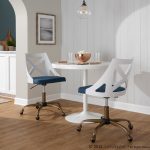 Charlotte Farmhouse Blue Fabric Task Chair