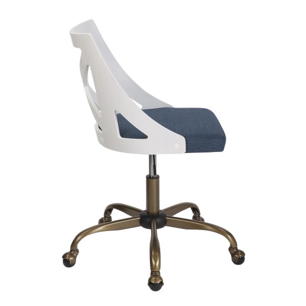 Charlotte Farmhouse Blue Fabric Task Chair 4