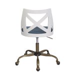 Charlotte Farmhouse Blue Fabric Task Chair