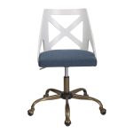 Charlotte Farmhouse Blue Fabric Task Chair