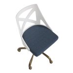 Charlotte Farmhouse Blue Fabric Task Chair