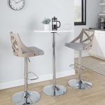 Charlotte Farmhouse Grey Adjustable Swivel Barstools (Set of 2) 10 Charlotte Farmhouse Grey Adjustable Swivel Barstools (Set of 2)
